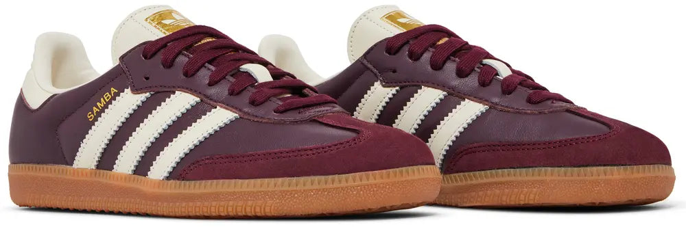 Adidas Samba OG Maroon Gold Metallic