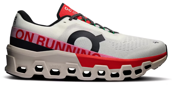 On Running Cloudmonster 2 Ivory Silver Red