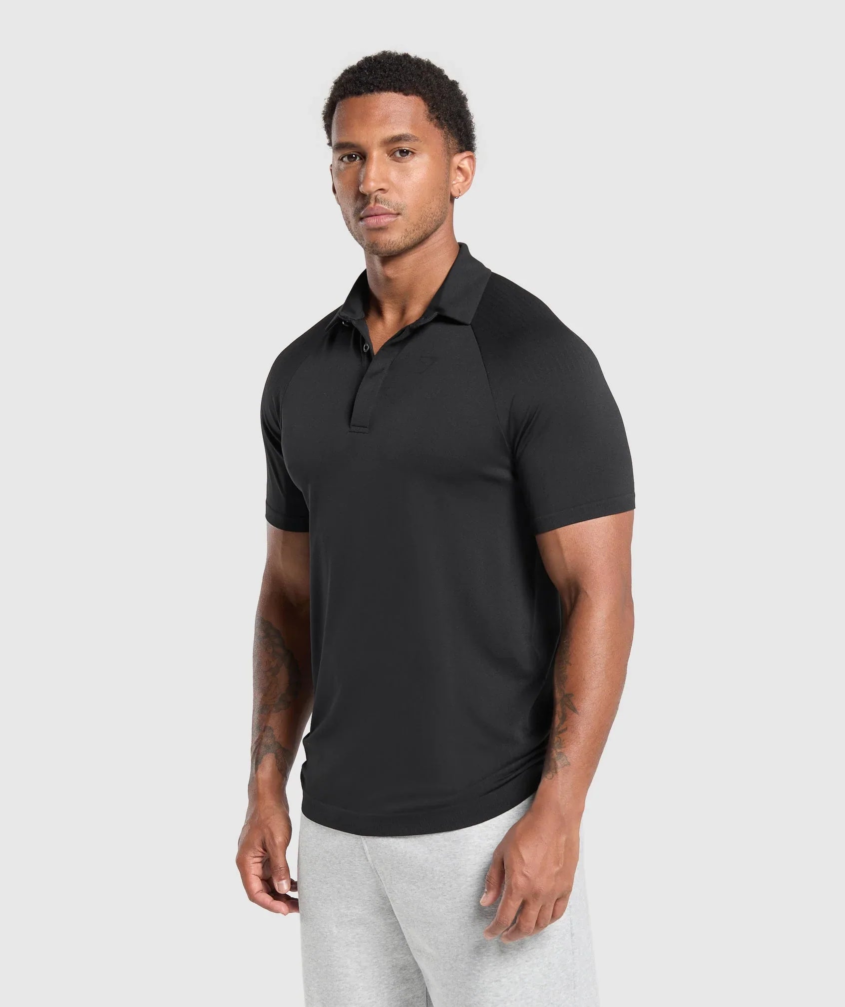 Gymshark Seamless Polo Shirt - Black