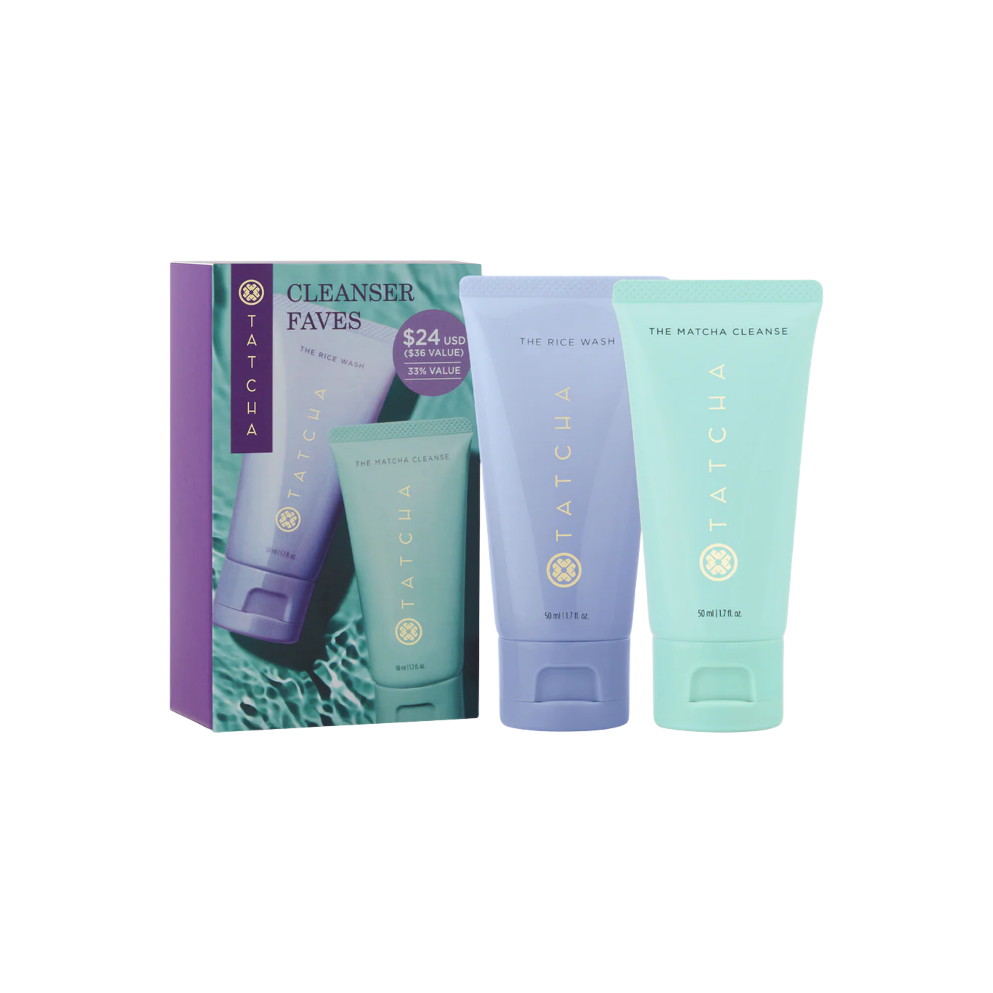 TATCHA Cleanser Favorites: Rice Wash & Matcha Cleanser Value Set