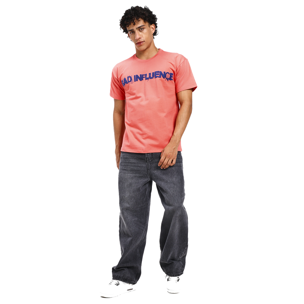 Bad influence peach puff t-shirt