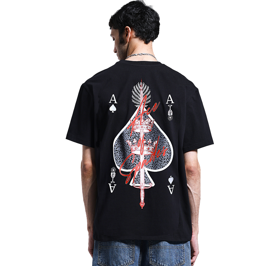 ACE OF SPADES T-SHIRT - BLACK