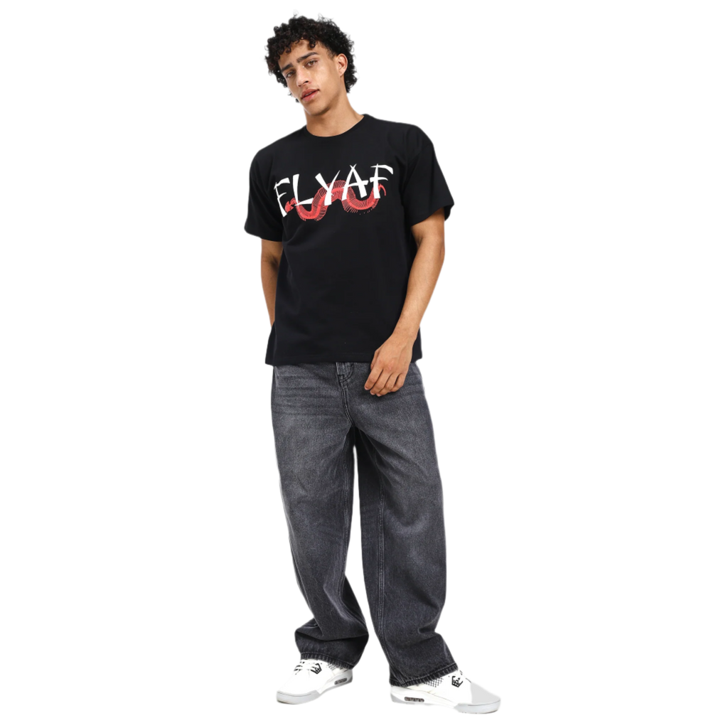 Money over emotions black puff t-shirt