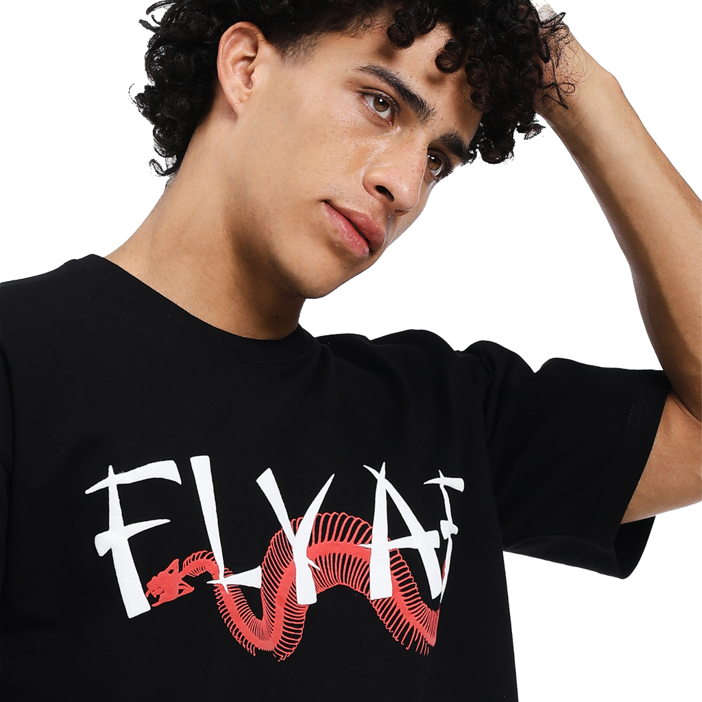 Money over emotions black puff t-shirt