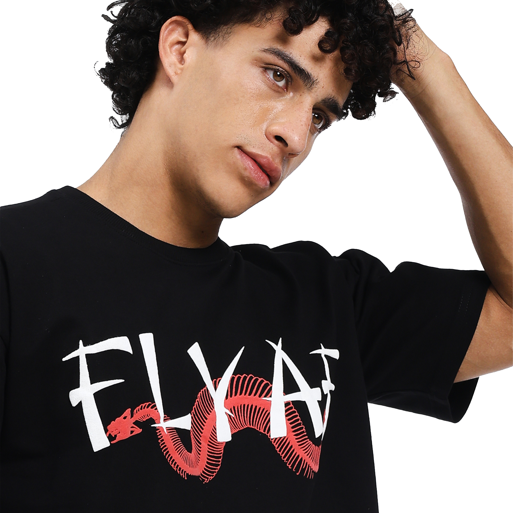 Money over emotions black puff t-shirt