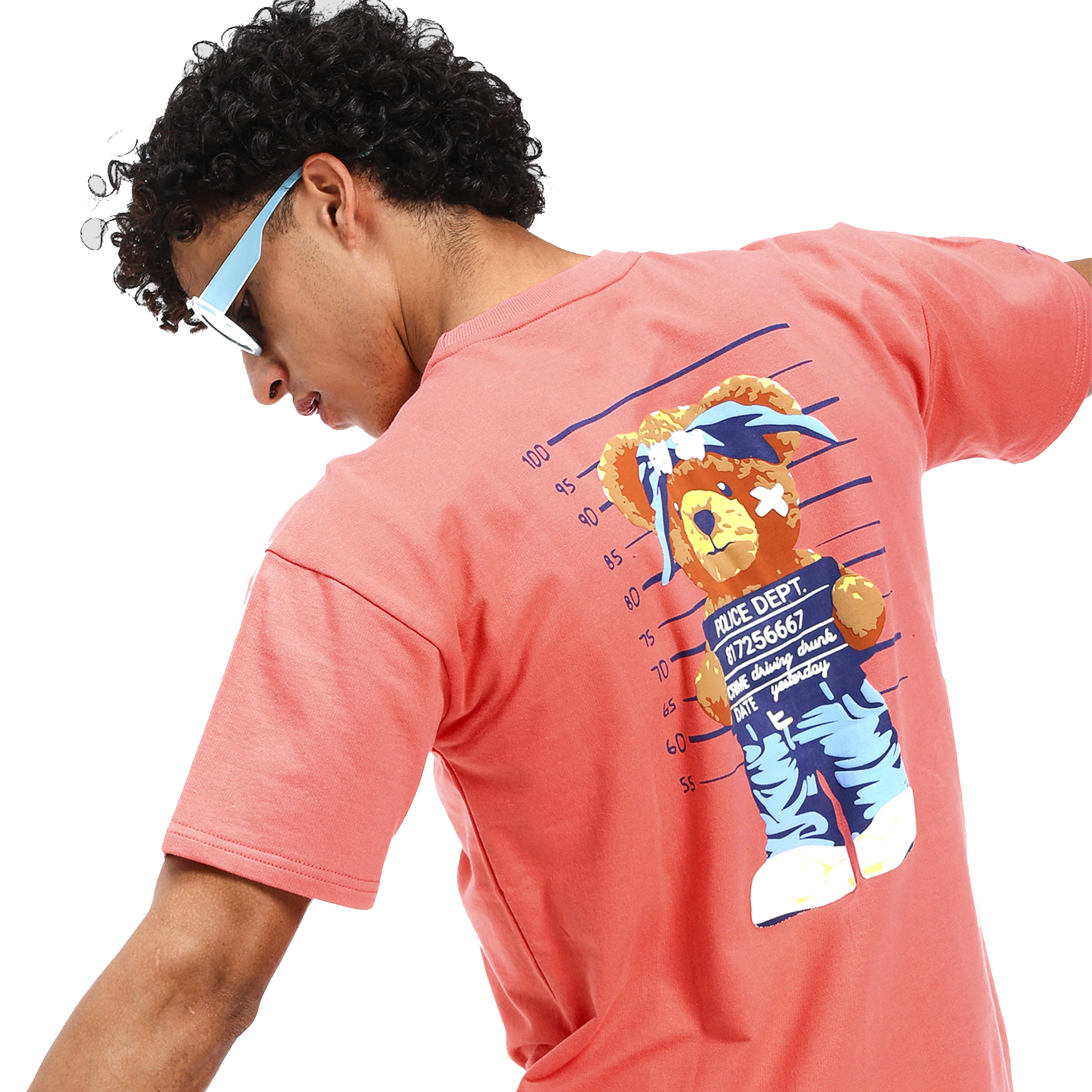 Bad influence peach puff t-shirt