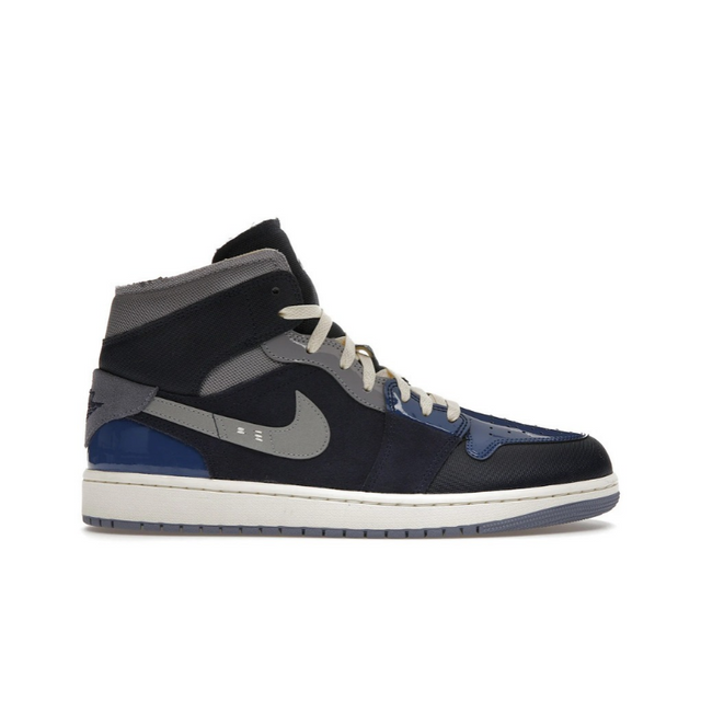 Air Jordan 1 Mid Craft Obsidian French Blue Ashen Slate White