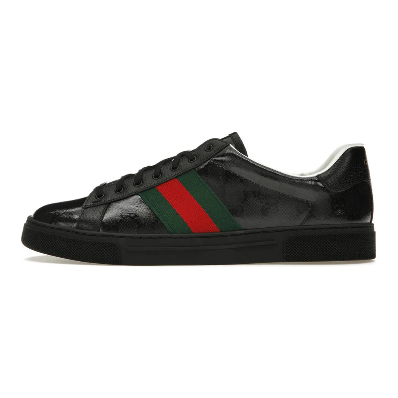 Gucci Ace Gg Crystal Canvas Black