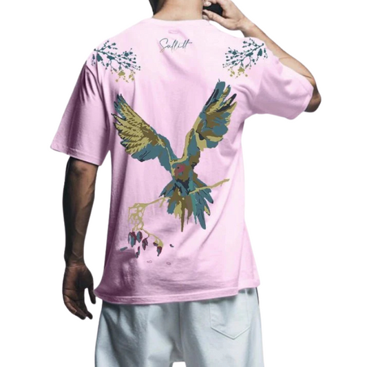 VIVIDLY PARROT PINK OVERSIZED T-SHIRT