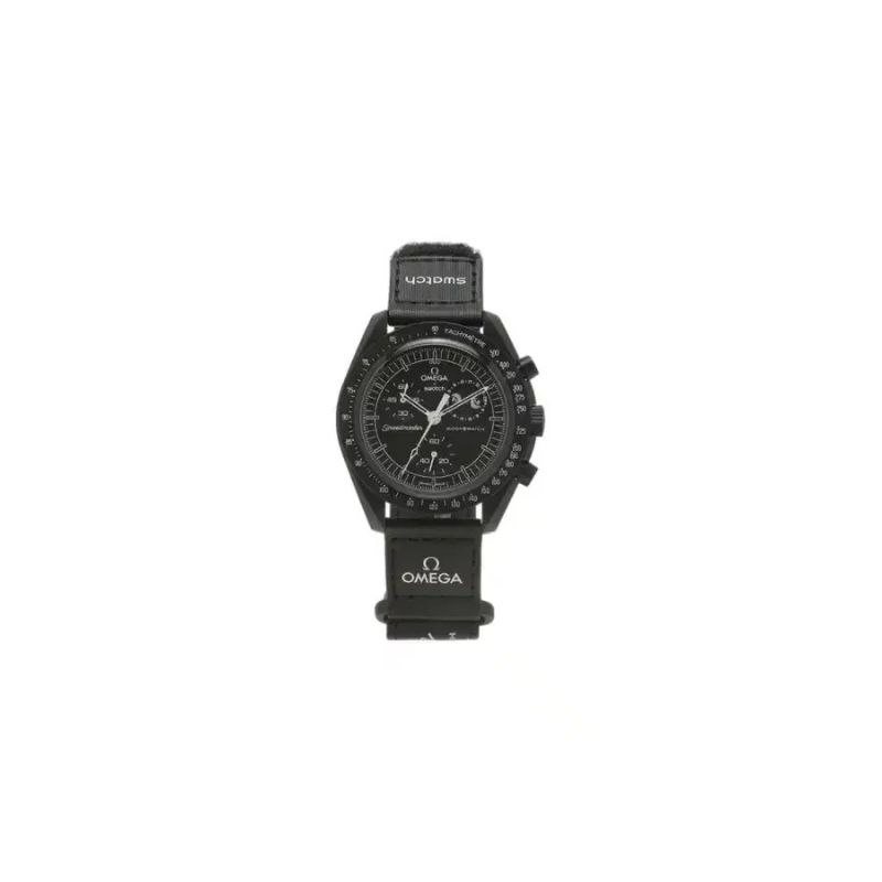 Swatch X Omega Bioceramic Moonswatch Mission To The Moonphase 'Black Snoopy'