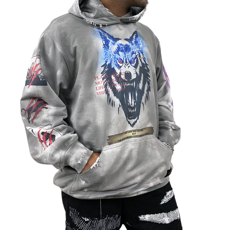 Wolf Mentality Charcoal Hoodie