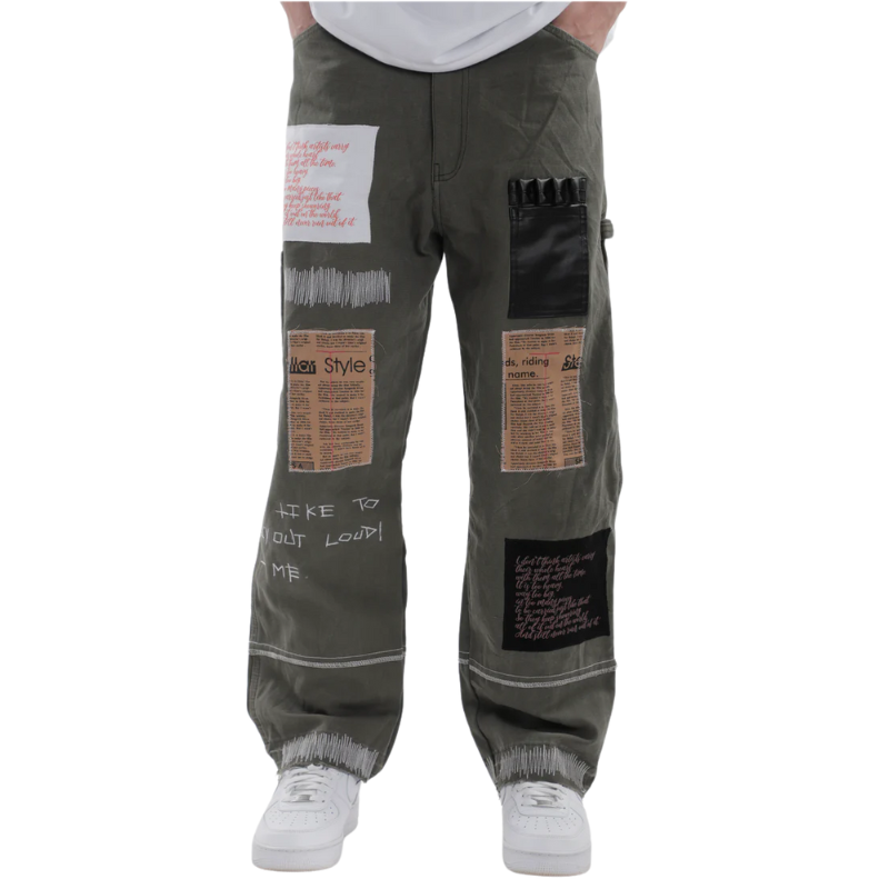 Earthtone Olive Upcycled Denims