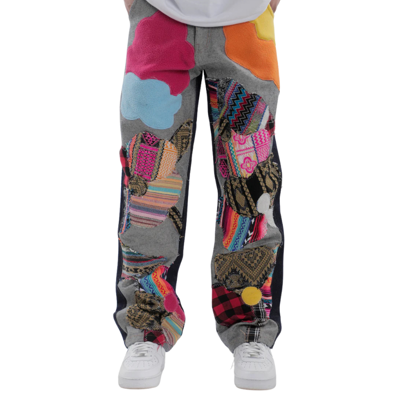 Petals Patchwork Jeans
