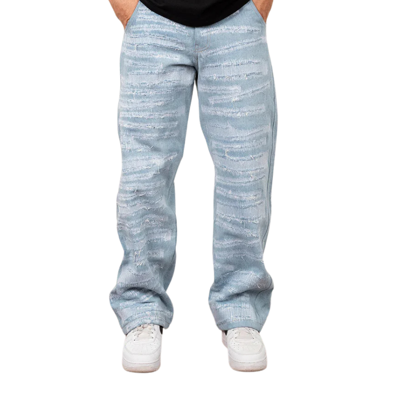 Distressed Blue Jeans