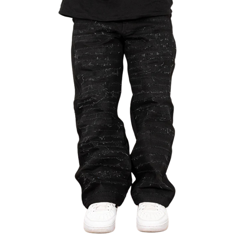 Distressed Black Jeans