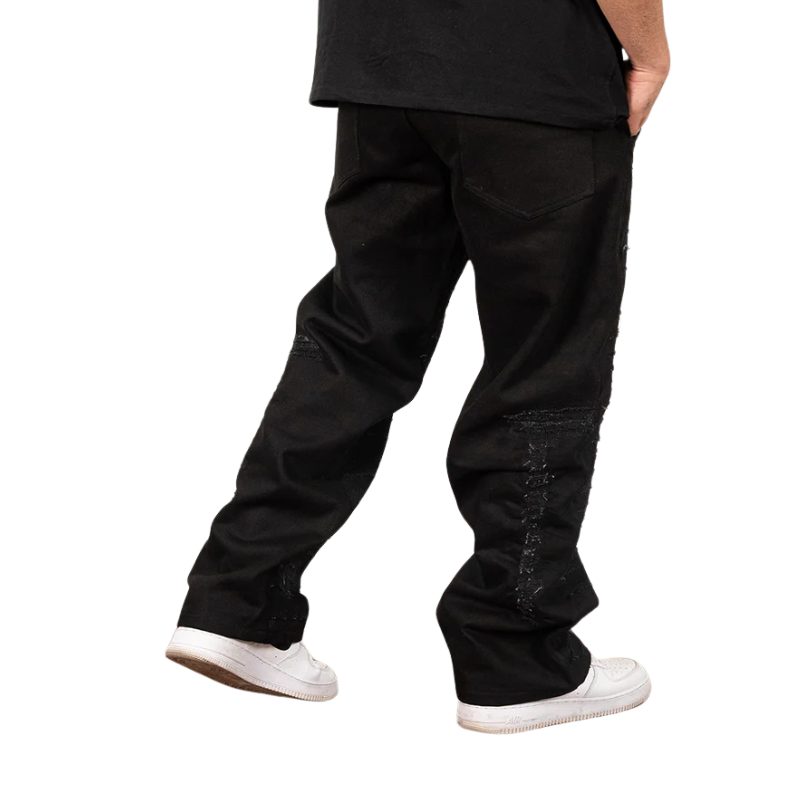 Distressed Black Jeans