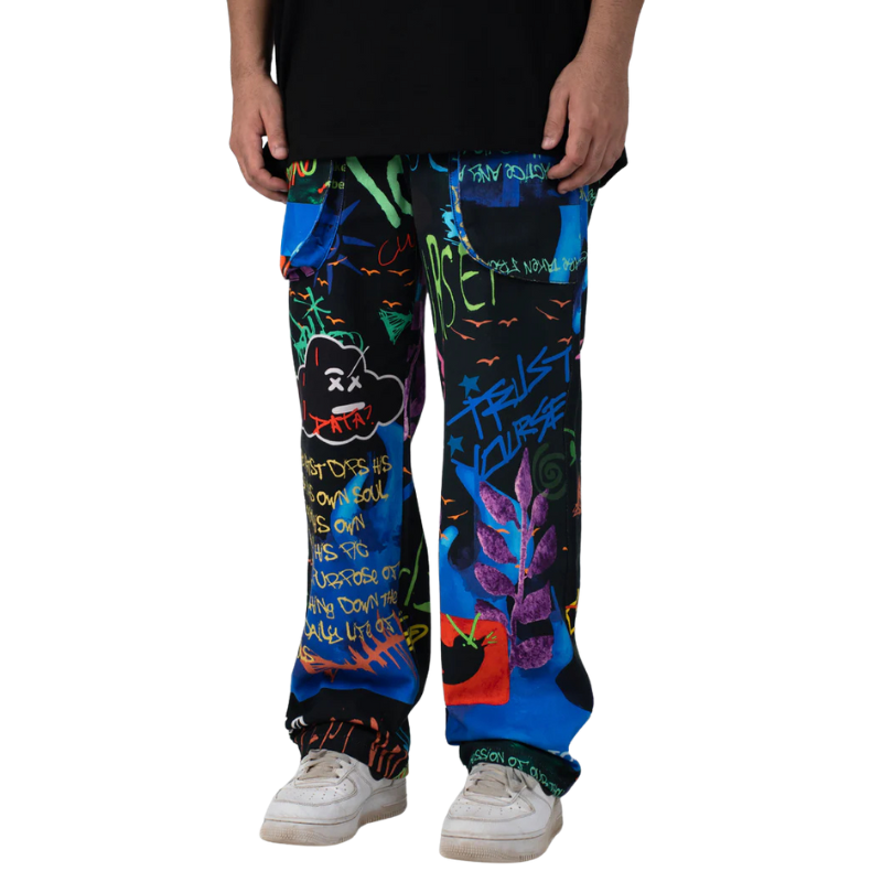 Graffiti Black Jeans