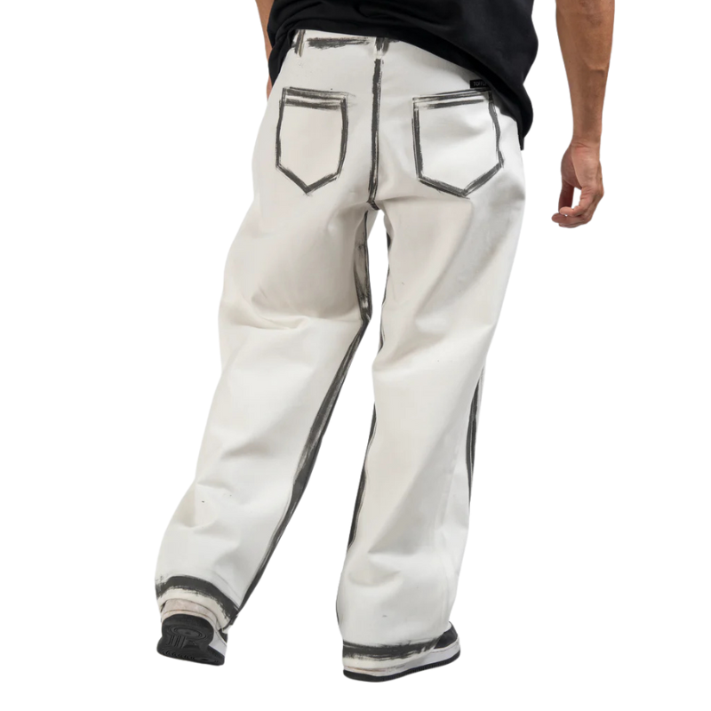 White Brushed Jeans