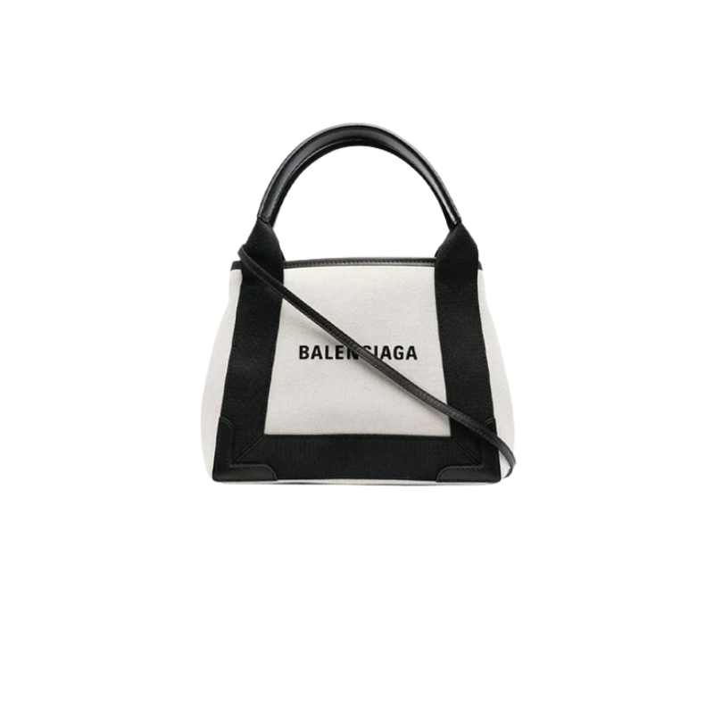 Balenciaga Navy Cabas Tote Bag Xs Light Beige Black