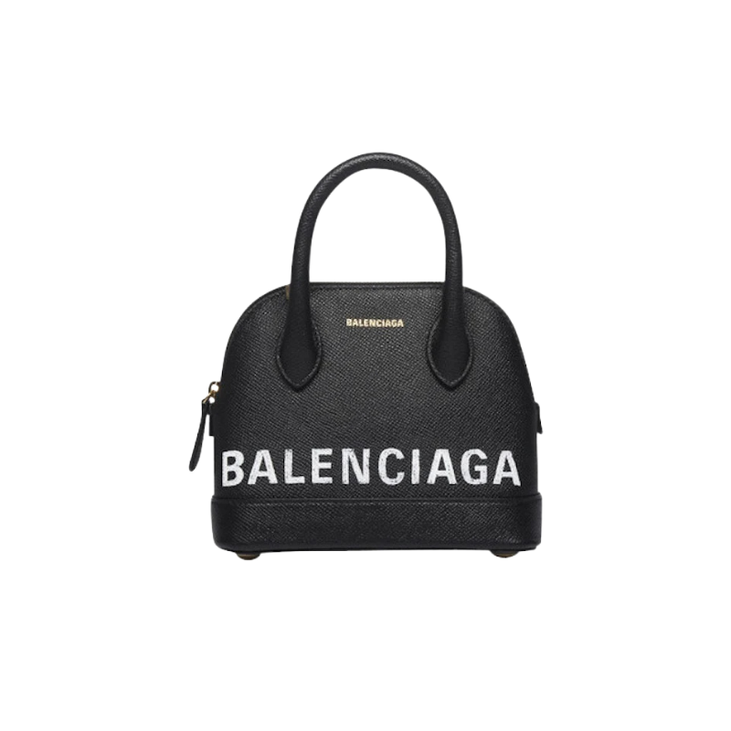 Balenciaga Ville Top Handle Xxs Black/White