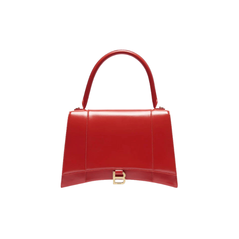 Balenciaga Hourglass Top Handle Medium Red