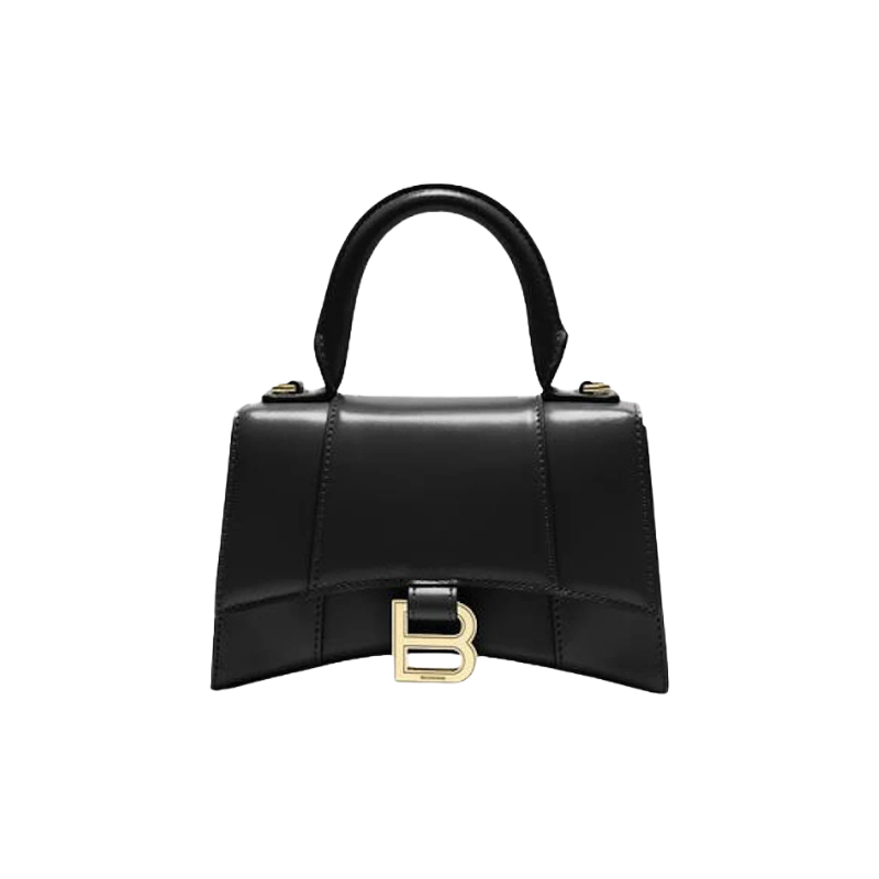 Balenciaga Hourglass Top Handle Bag Extra Small Black