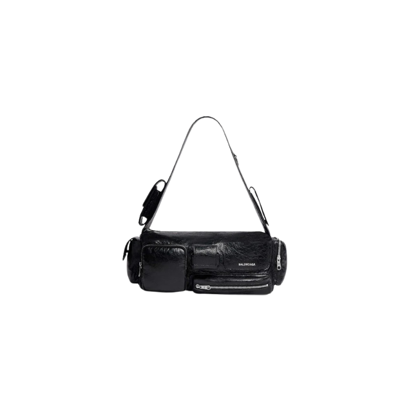 Balenciaga Mens Superbusy Small Sling Bag In Black
