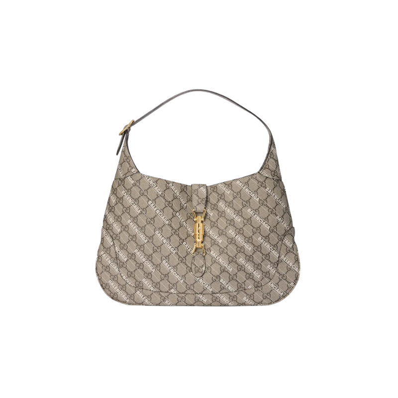 Gucci X Balenciaga The Hacker Project Medium Jackie 1961 Gg Supreme Beige/Ebony/White