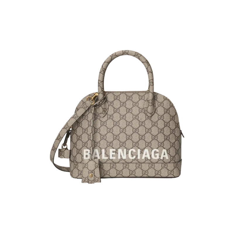 Gucci X Balenciaga The Hacker Project Small Ville Bag Beige/Ebony