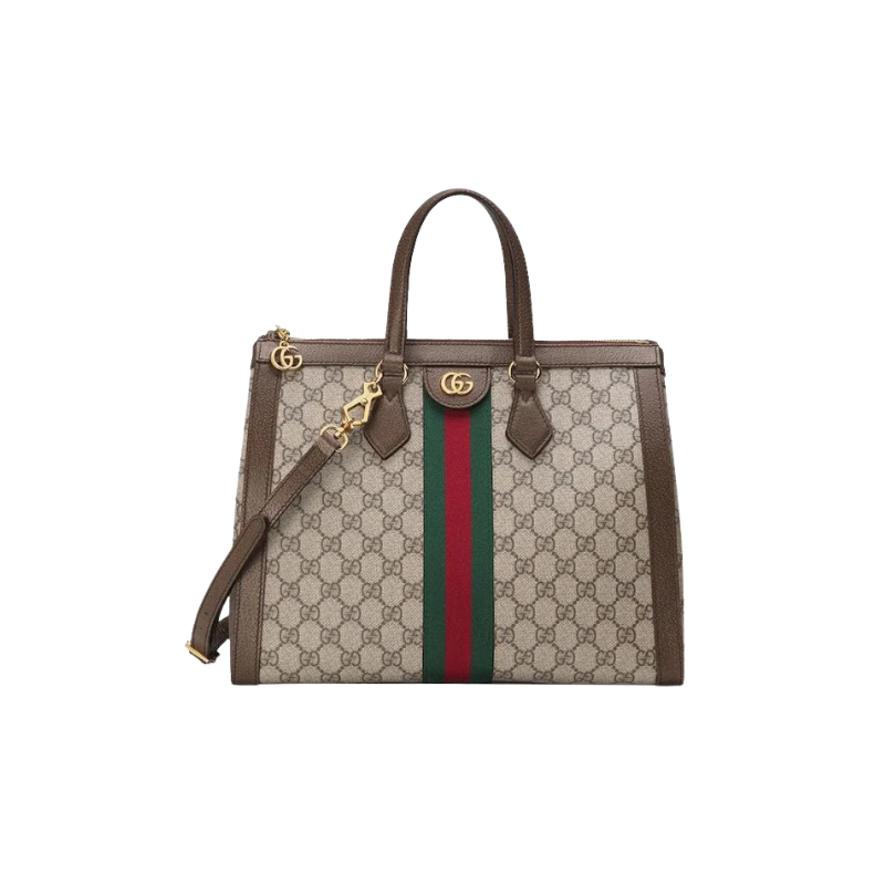 Gucci Ophidia Gg Top Handle Bag Medium Beige/Ebony