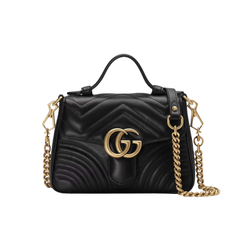 Gucci Gg Marmont Top Handle Bag Mini Black