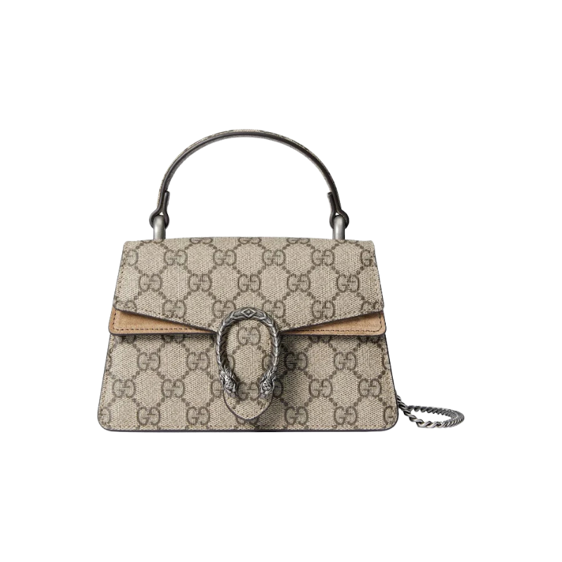 Gucci Dionysus Mini Top Handle Bag Beige/Ebony