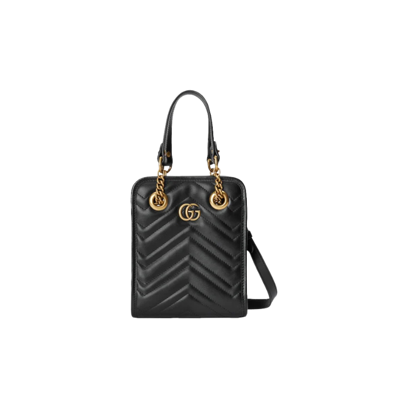 Gucci Gg Marmont Matelasse Mini Bag Black