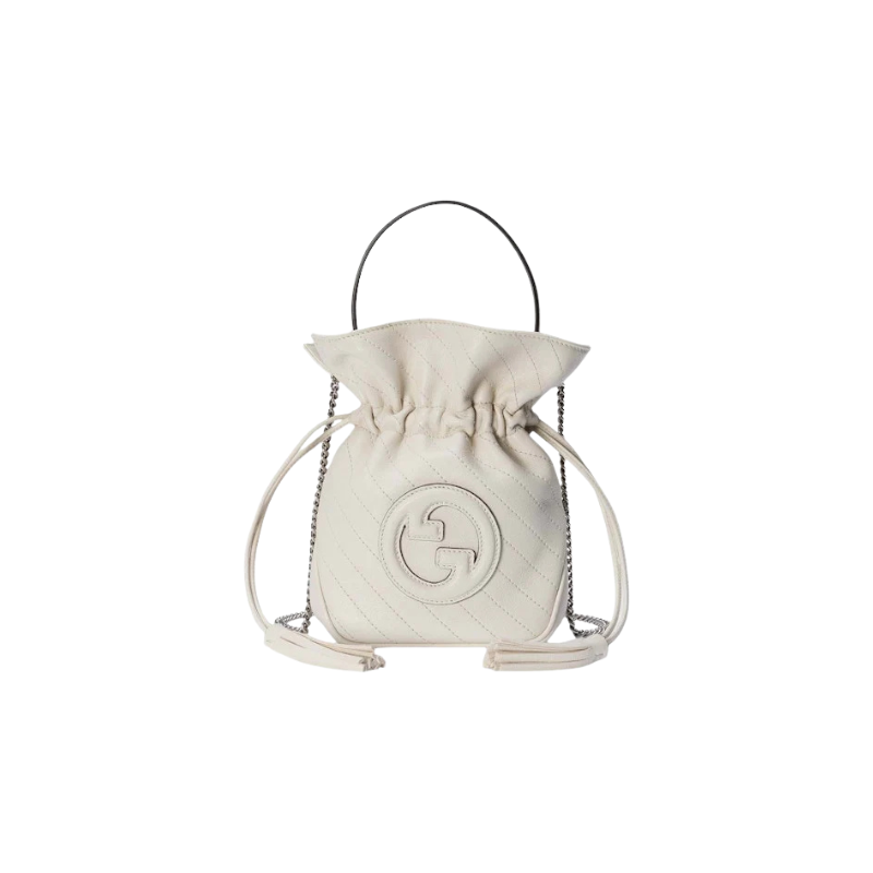 Gucci Blondie Mini Bucket Bag White