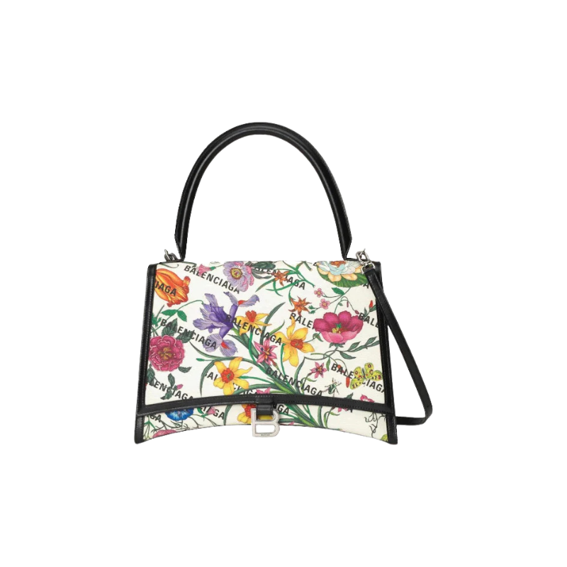Gucci X Balenciaga The Hacker Project Medium Hourglass Bag White Flora