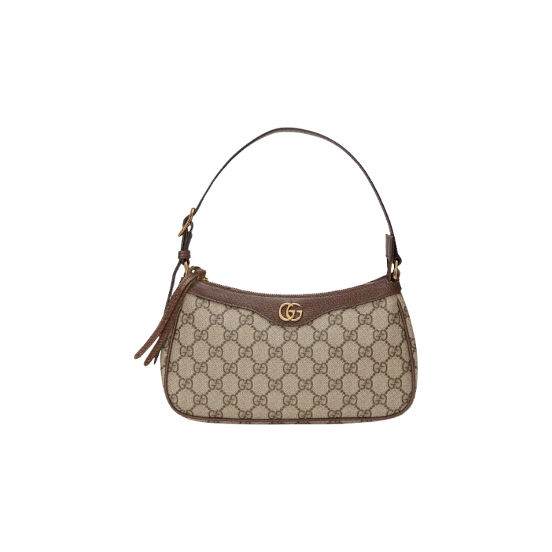 Gucci Ophidia Handbag Small Gg Supreme Beige/Ebony