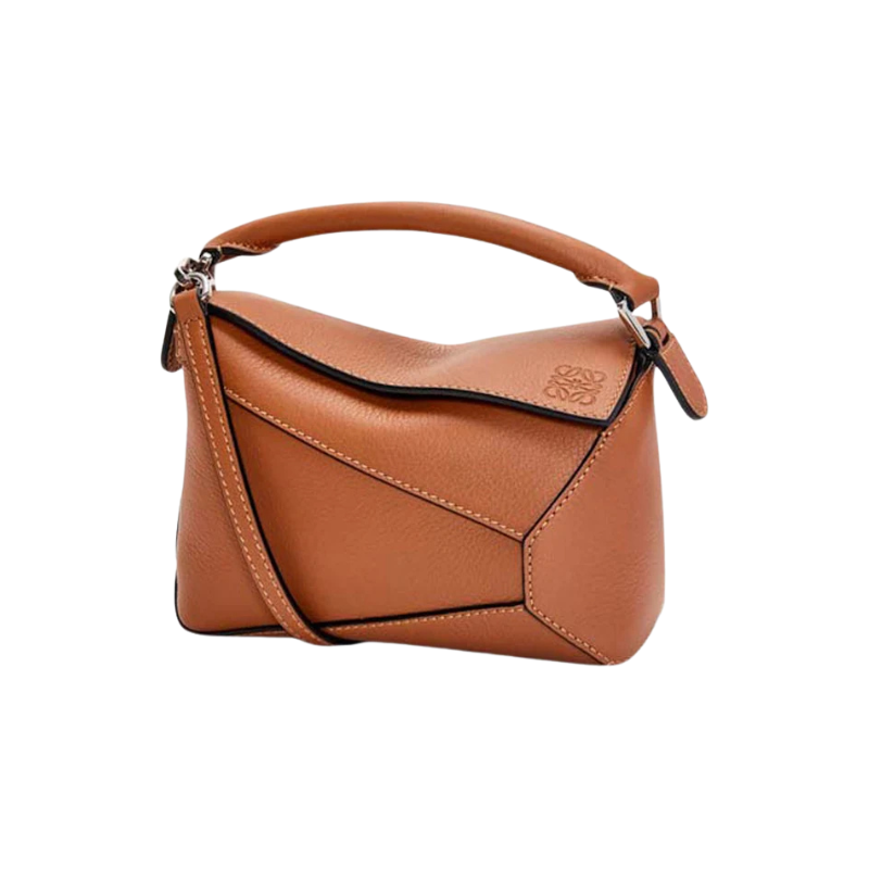 Loewe Mini Puzzle Bag In Classic Calfskin Tan