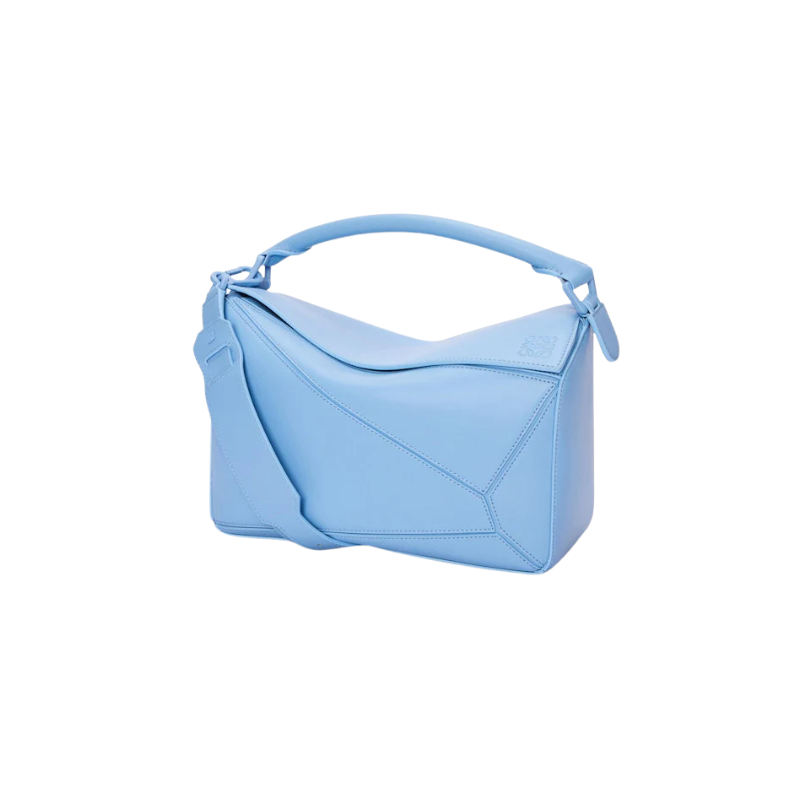 Loewe Puzzle Bag In Satin Calfskin Olympic Blue