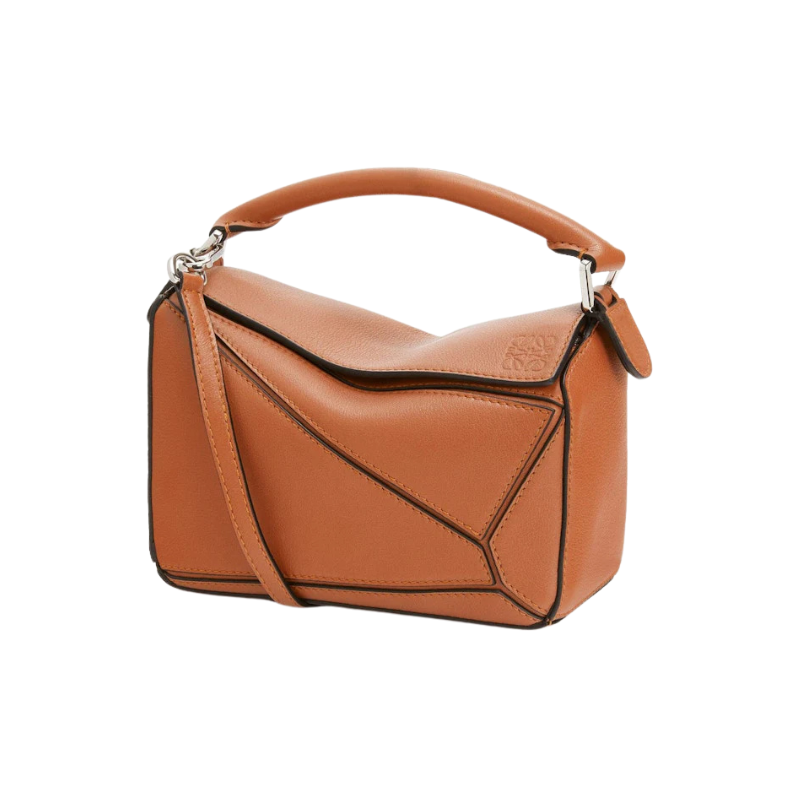 Loewe Puzzle Bag In Classic Calfskin Mini Tan