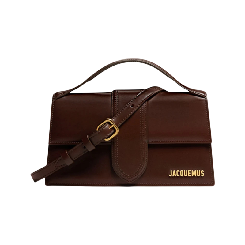 Jacquemus Le Grand Bambino Crossbody Flap Bag Dark Brown