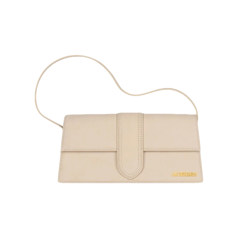 Jacquemus Le Bambino Long Flap Shoulder Bag Dark Beige
