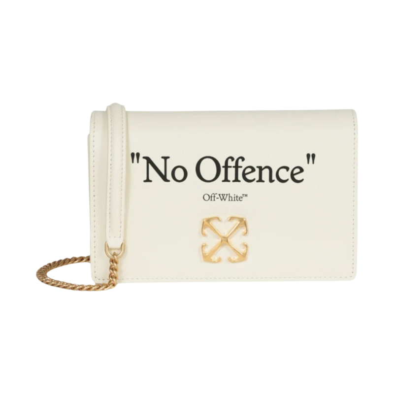 Off-White Jitney 0.5 Quote Shoulder Bag Beige/Black