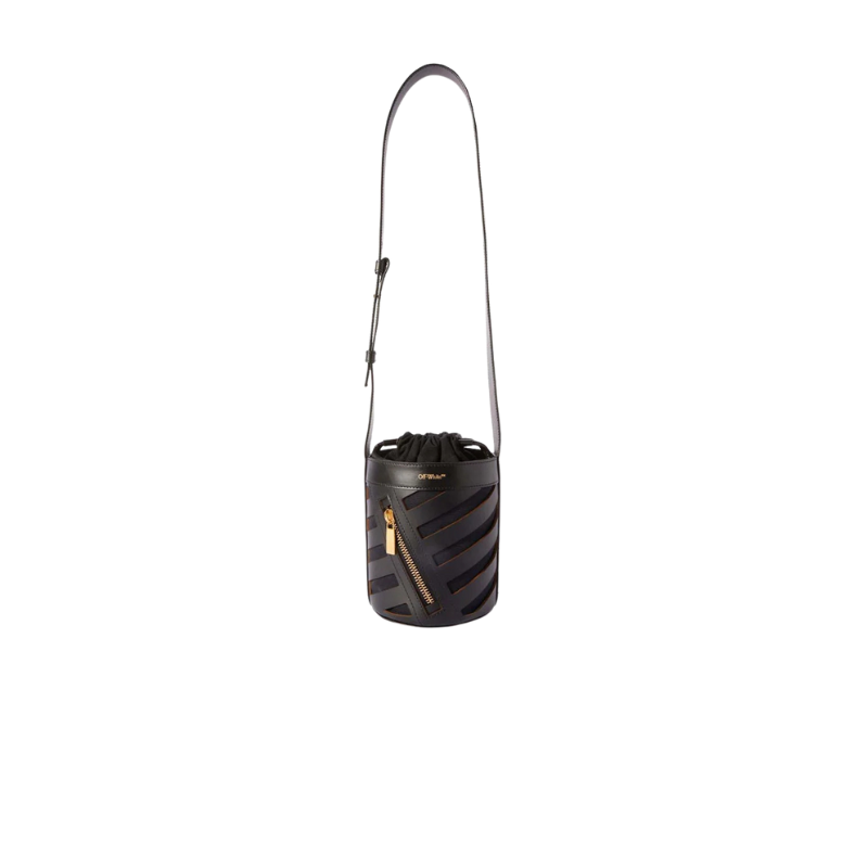 Off-White Diag Cut-Out Bucket Bag Black