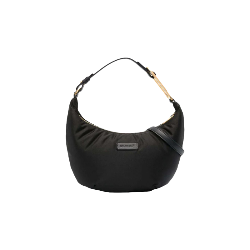 Off-White Paperclip Hobo Nylon 28 Bag Black