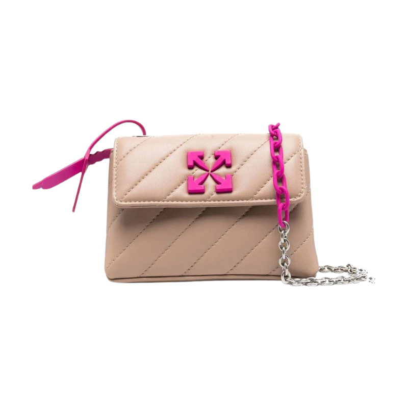 Off-White Jackhammer 17 Crossbody Bag   Sand Beige/Pink