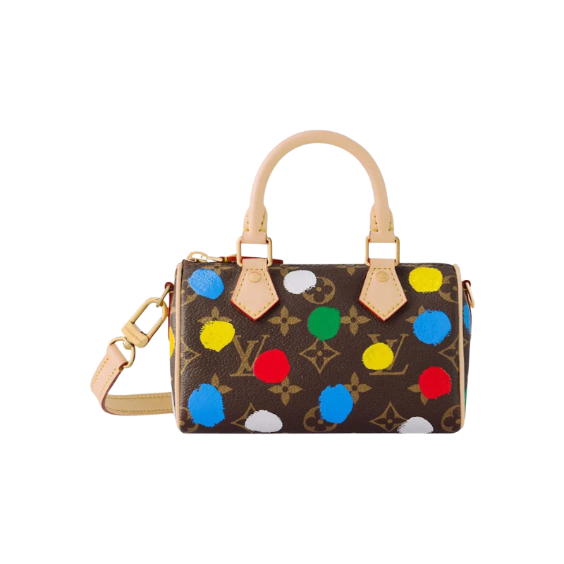 Louis Vuitton Lv X Yk Nano Speedy Handpainted Dots Monogram Multicolor