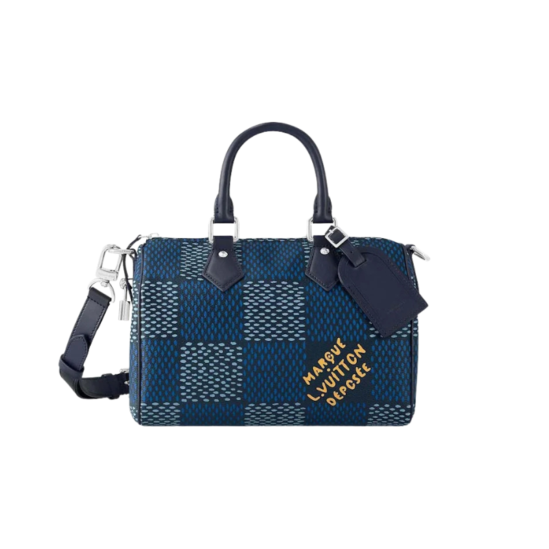 Louis Vuitton Speedy 25 Bandoulière Damier Heritage Blue