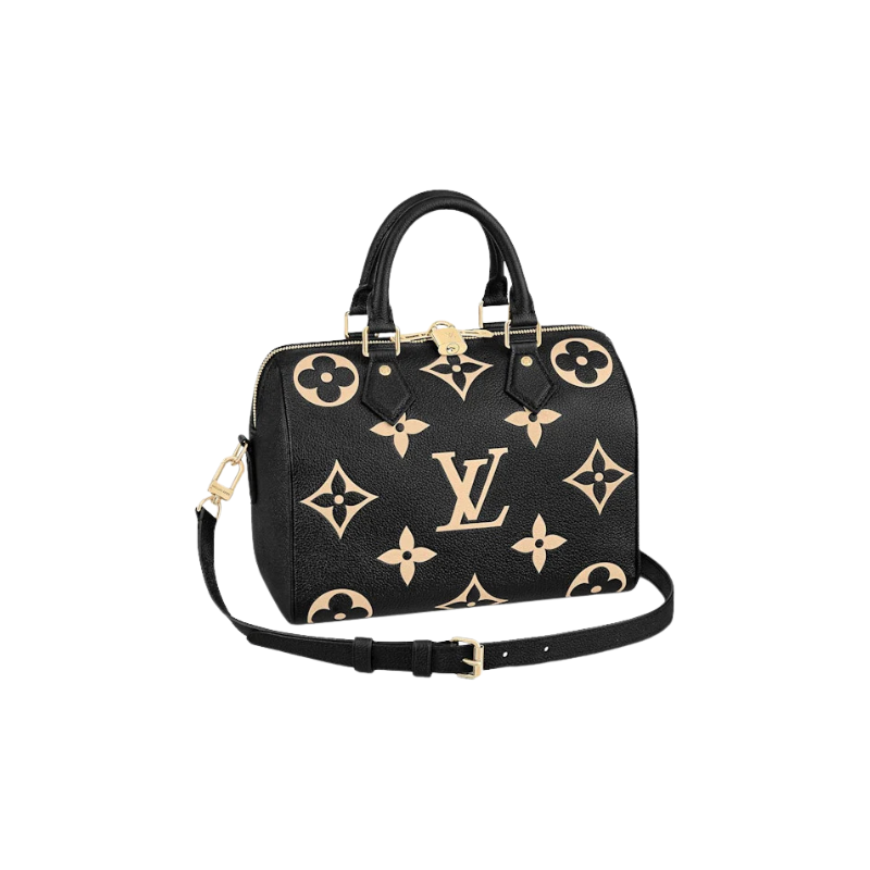 Louis Vuitton Speedy Bandouliere Monogram Empreinte Black/Beige