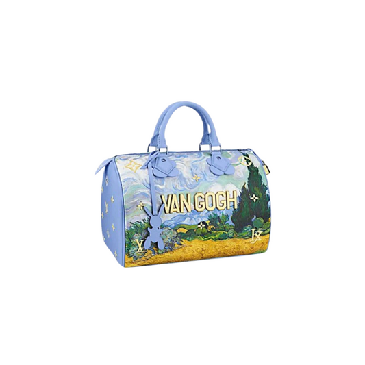 Louis Vuitton X Jeff Koons Speedy Vincent Van Gogh Masters 30 Lavender Multicolor