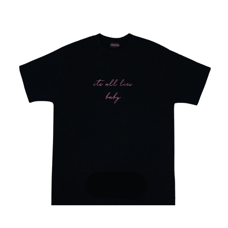 LOVICIDE IT' S ALL LIES BABY T-SHIRT